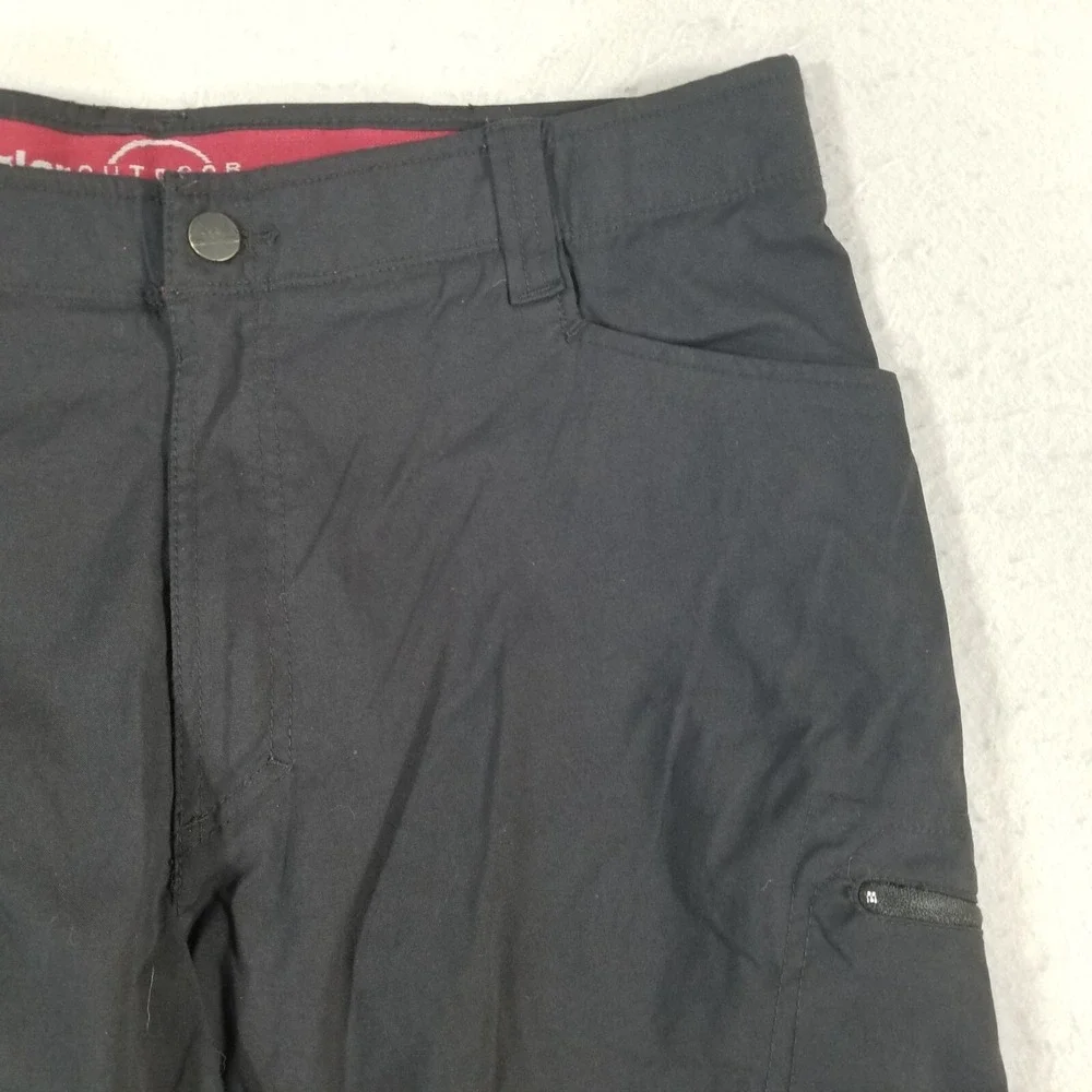 Wrangler outdoor cargo pants mens 38x30 black nylon stretch hiking comfort waist